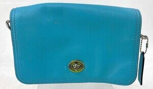 COACH Legacy DINKY 1970's Turquoise Double Strap Crossbody